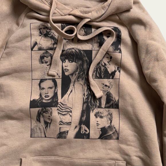 NEW Taylor Swift THE ERAS TOUR Taupe Hoodie size XL Sweatshirt *Flaw - Picture 4 of 8